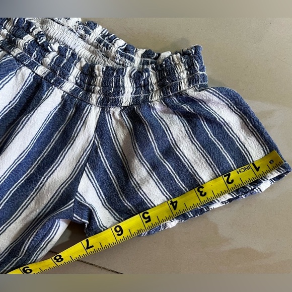 🦋 Hollister Off-The-Shoulder Striped Romper blue/white stripes one piece size S - Picture 14 of 16